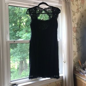 Adrianna Papell black lace dress